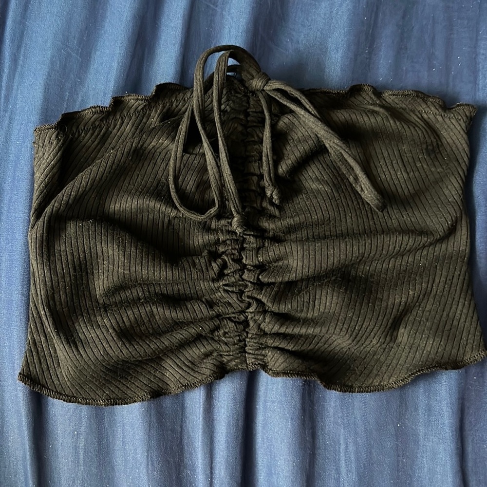Urban Outfitters Ruched Ribbed Tube Top